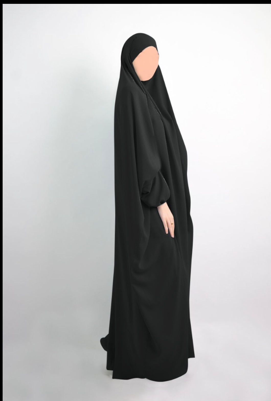 Black one piece jilbab